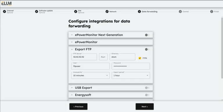Data config econf screenshot by Elum energy