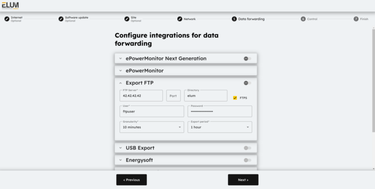 Data config econf screenshot by Elum energy 2024